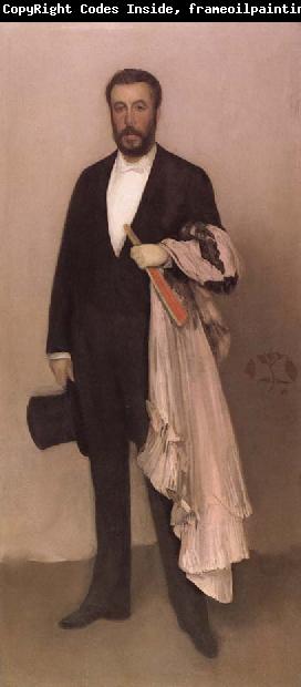 James Abbot McNeill Whistler Harmonie en tons chair et noir:Portrait de Theodore Duret